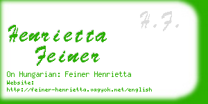 henrietta feiner business card